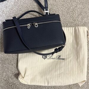 Loro Piana Black Leather Crossbody Bag